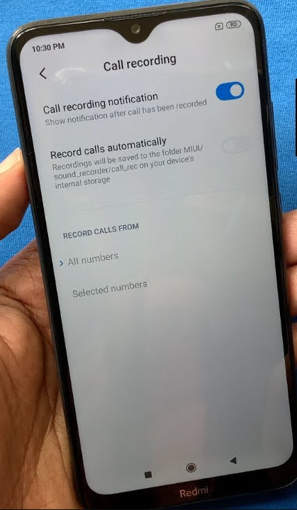 Find the Call Recording in Mi Phone